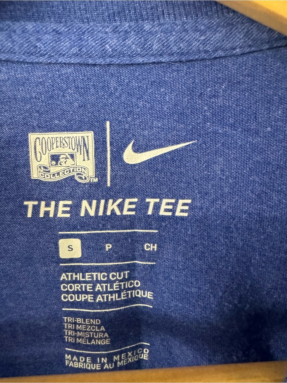 Nike Light Blue and Royal Blue Blue Jays Raglan Tee - Picture 5 of 8